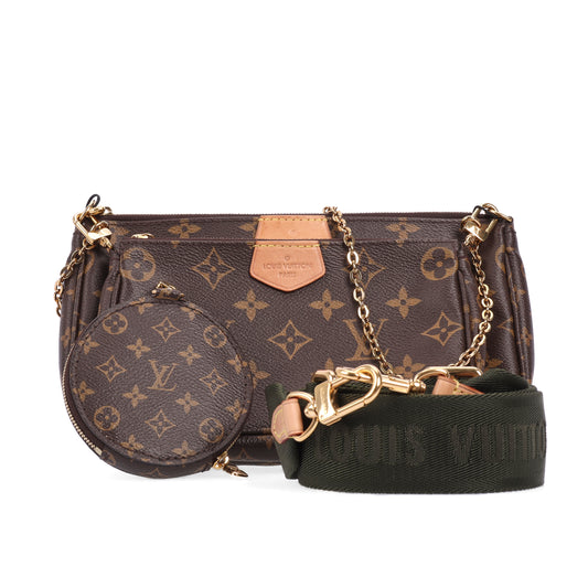 Pre-Owned Louis Vuitton Multi Pochette Accessoires Brown Monogram Coated Canvas Crossbody Bag 64499114