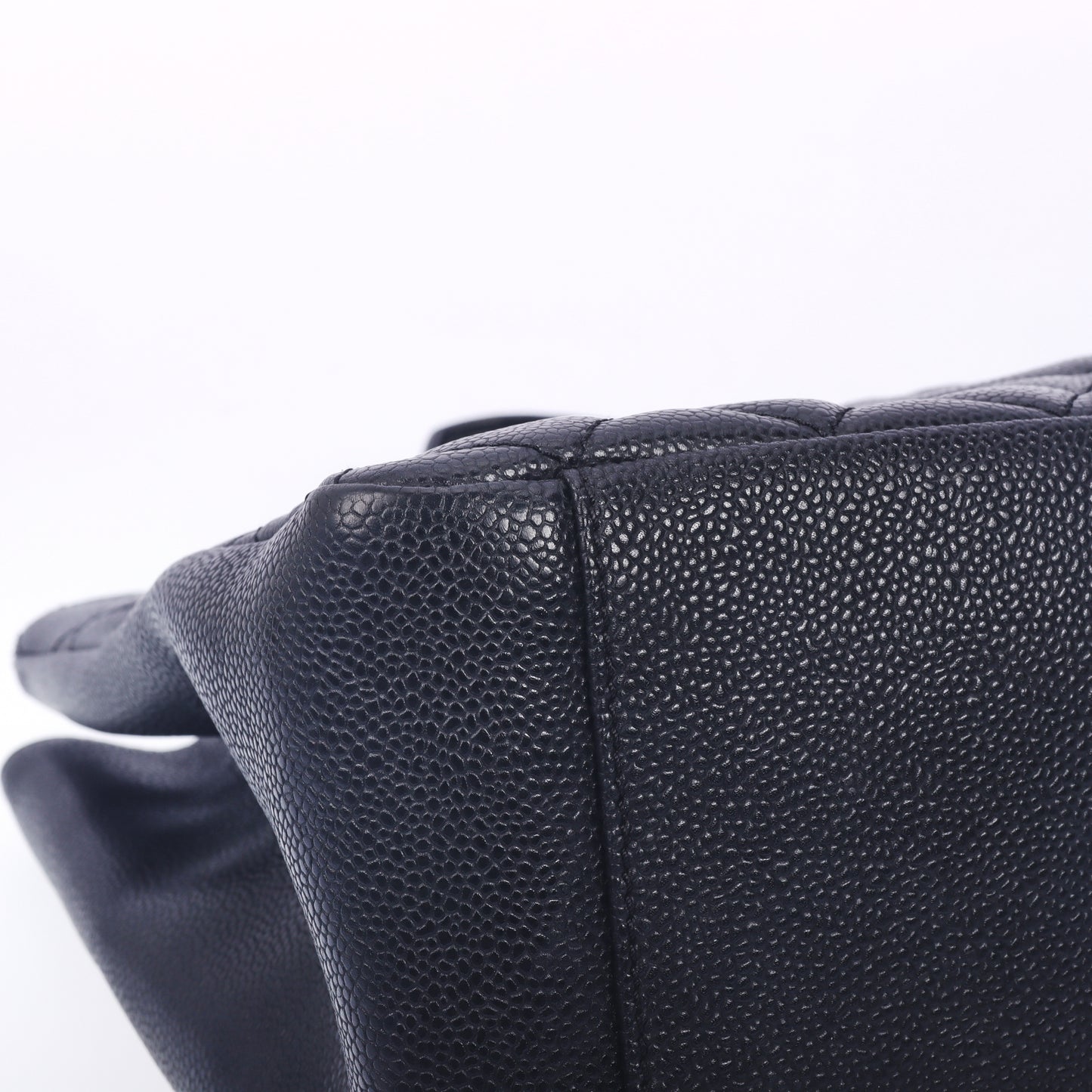 Pre-Owned Chanel Grand Shopping Tote Black Calfskin Shoulder Bag 64744782