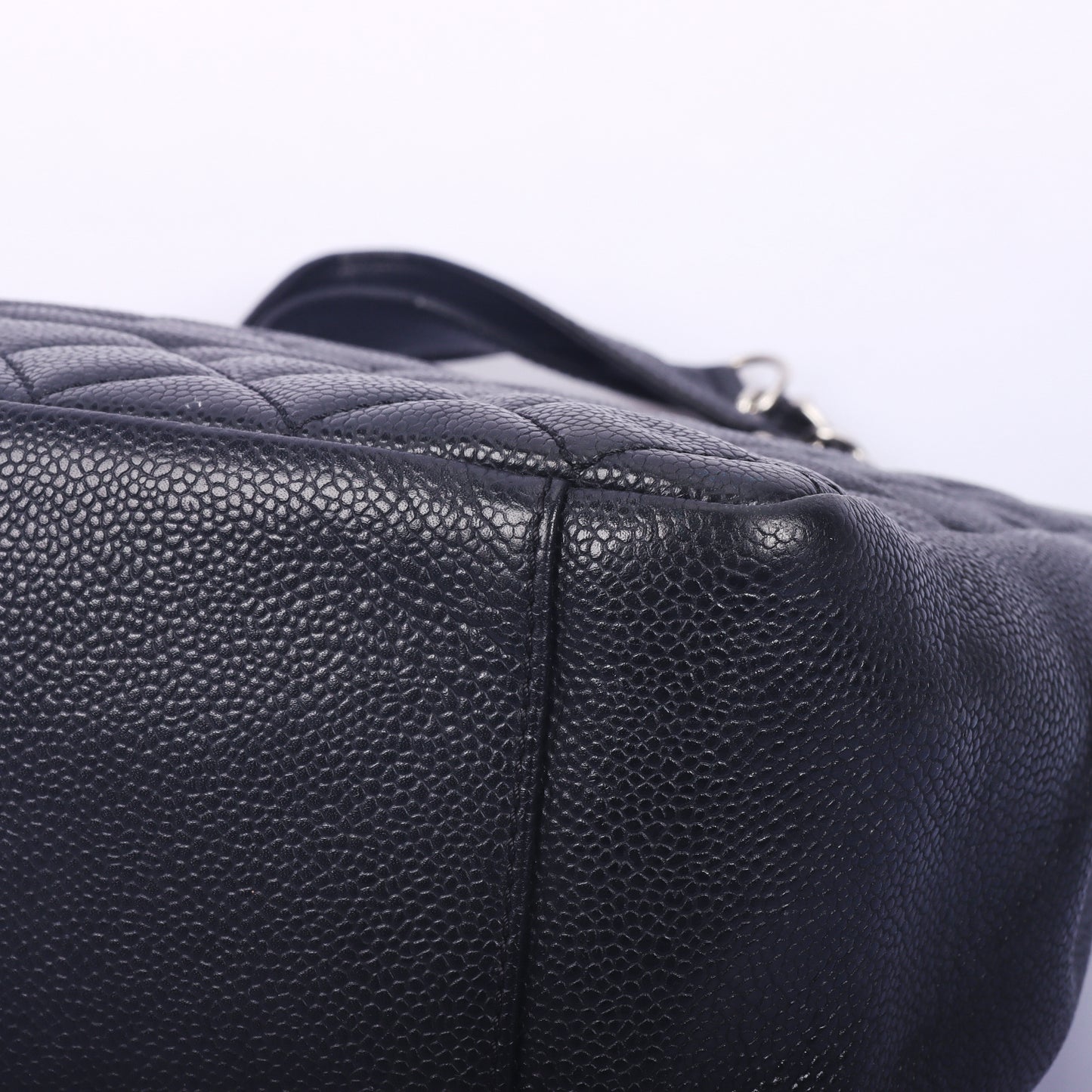 Pre-Owned Chanel Grand Shopping Tote Black Calfskin Shoulder Bag 64744782