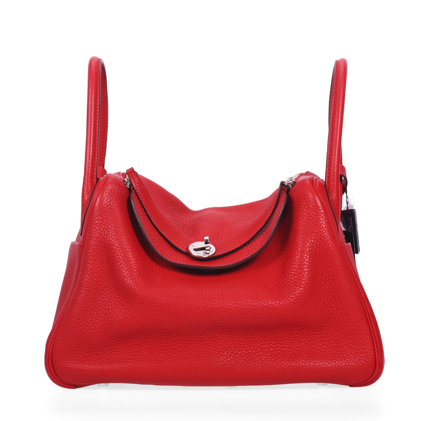Pre-Owned Hermès Lindy Red Taurillon Clemence Calfskin Shoulder Bag 65098976 CE