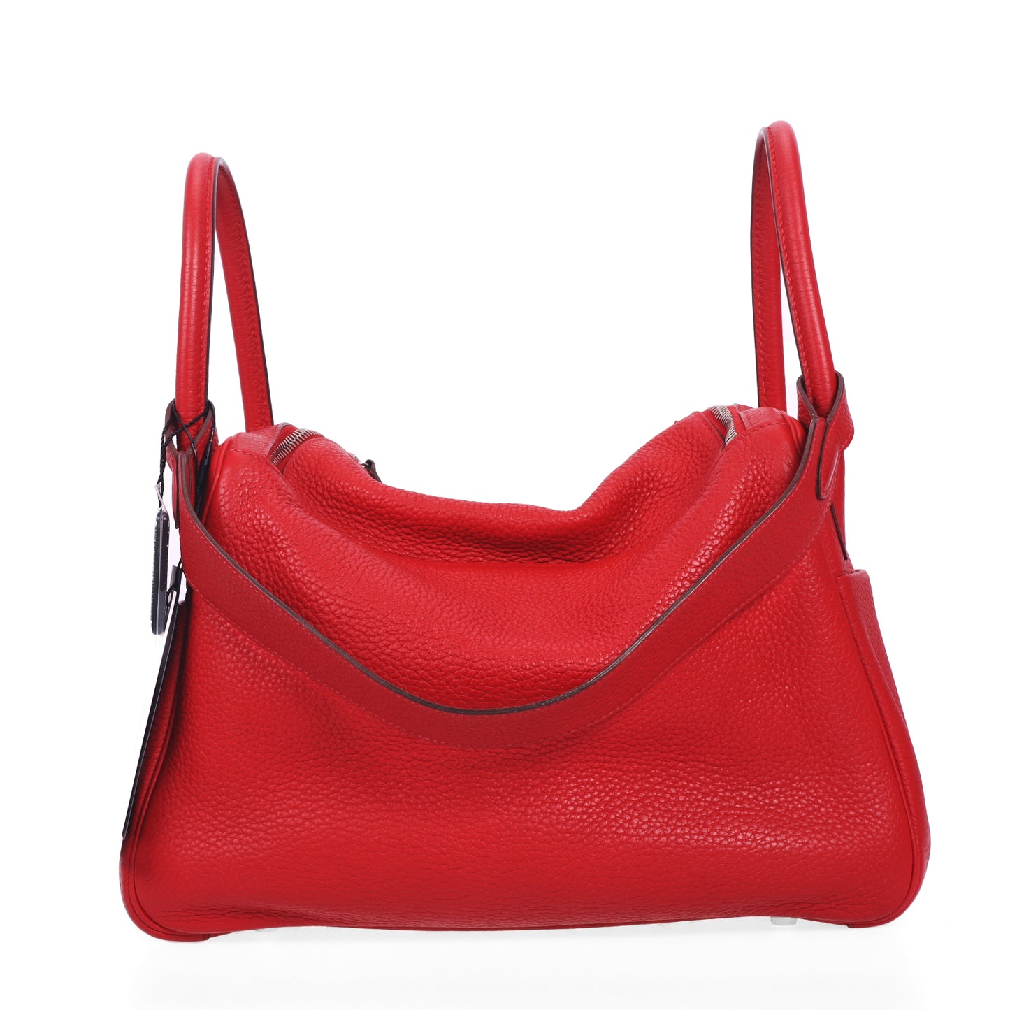 Pre-Owned Hermès Lindy Red Taurillon Clemence Calfskin Shoulder Bag 65098976 CE