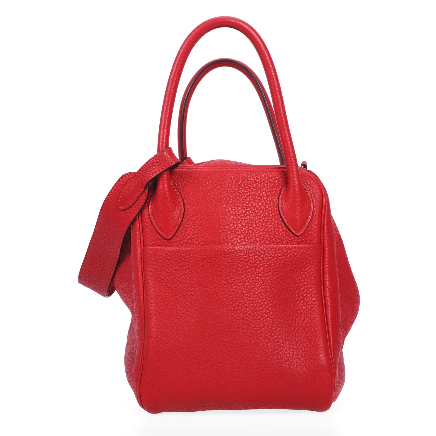Pre-Owned Hermès Lindy Red Taurillon Clemence Calfskin Shoulder Bag 65098976 CE