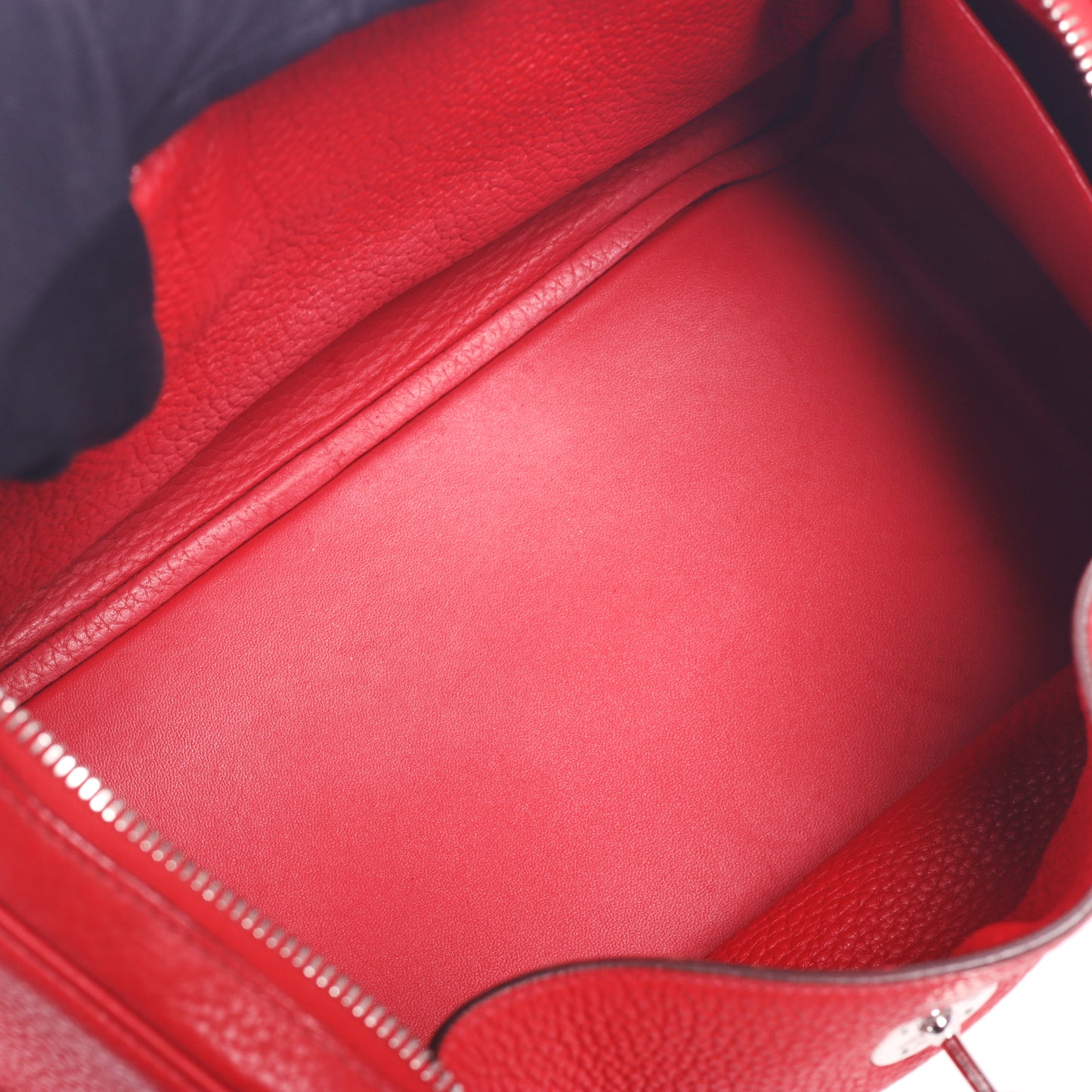 Pre-Owned Hermès Lindy Red Taurillon Clemence Calfskin Shoulder Bag 65098976 CE