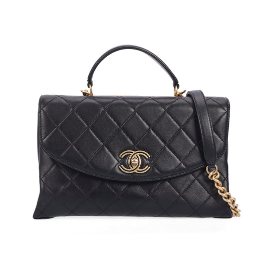 Pre-Owned Chanel Black Quilted Leather Shoulder Bag 65862265