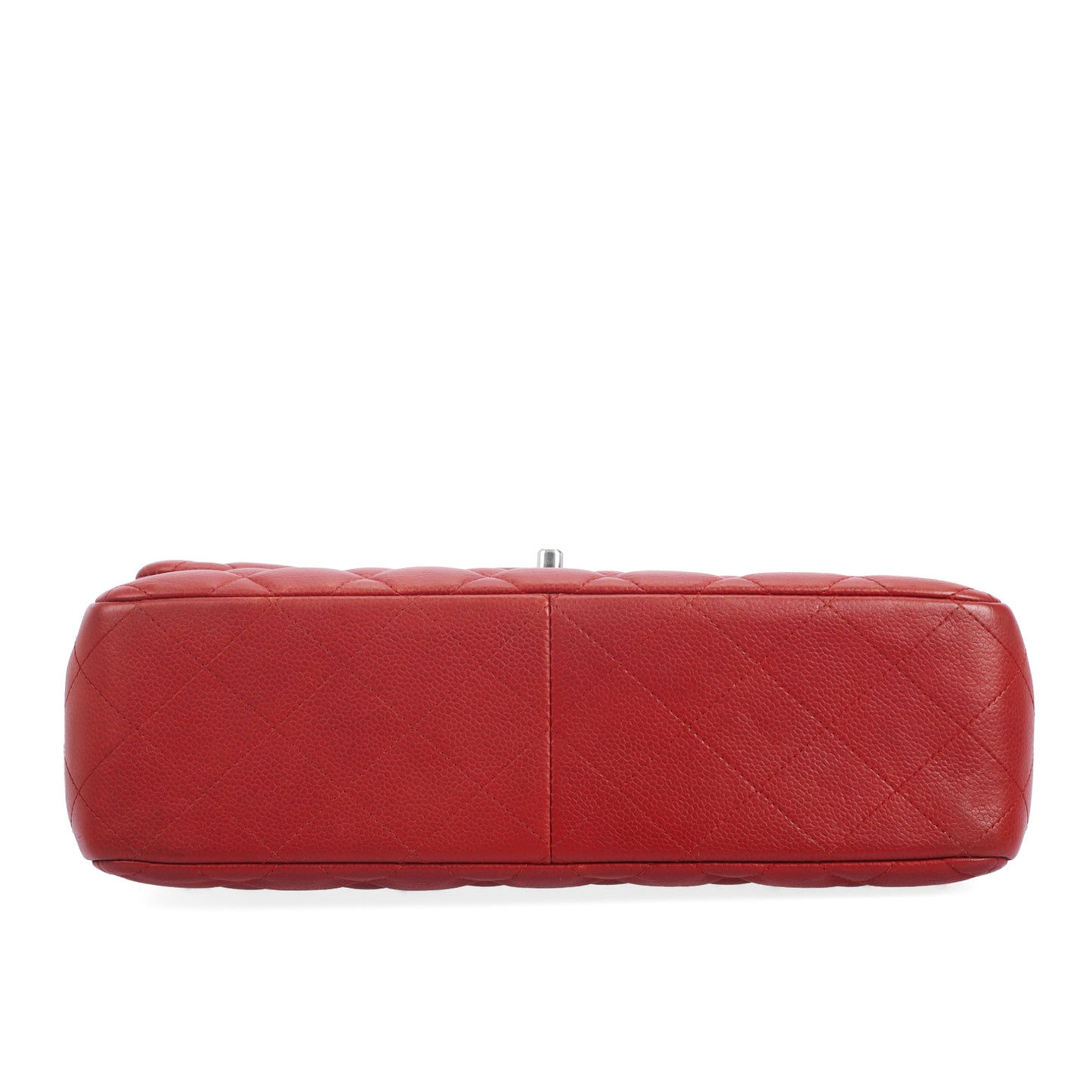 Pre-Owned Chanel Classic Flap Red Quilted Caviar Leather Shoulder Bag 66051516