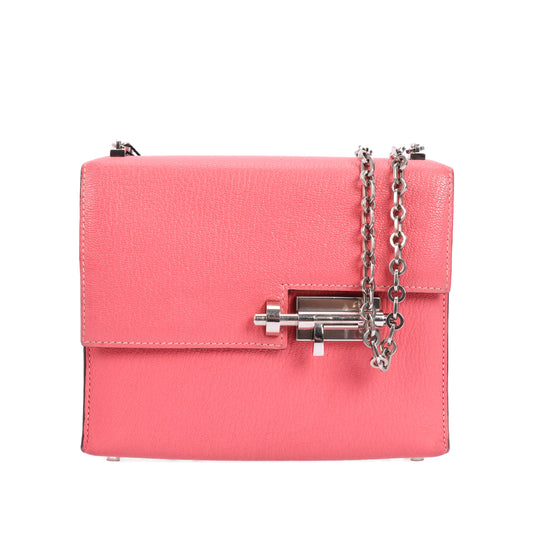 Pre-Owned Hermes Verrou Pink Chevre Mysore Crossbody Bag 67787852 L