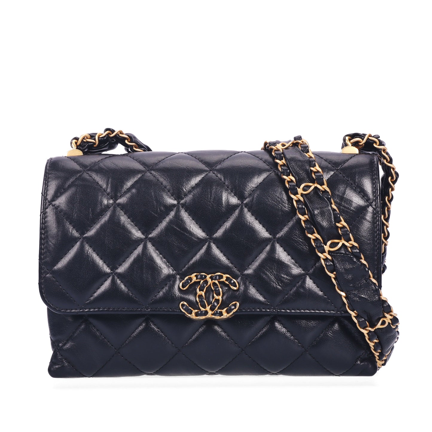 Pre-Owned Chanel Classic Black Quilted Lambskin Leather Wallet on Chain 68399510 ce