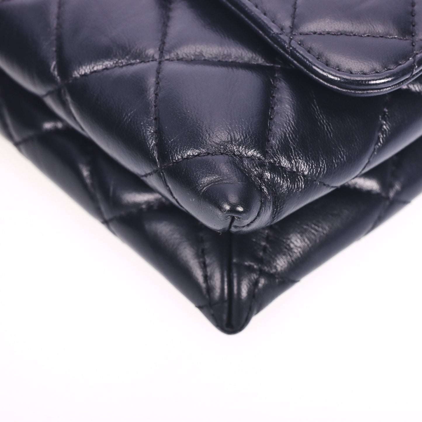Pre-Owned Chanel Classic Black Quilted Lambskin Leather Wallet on Chain 68399510 ce