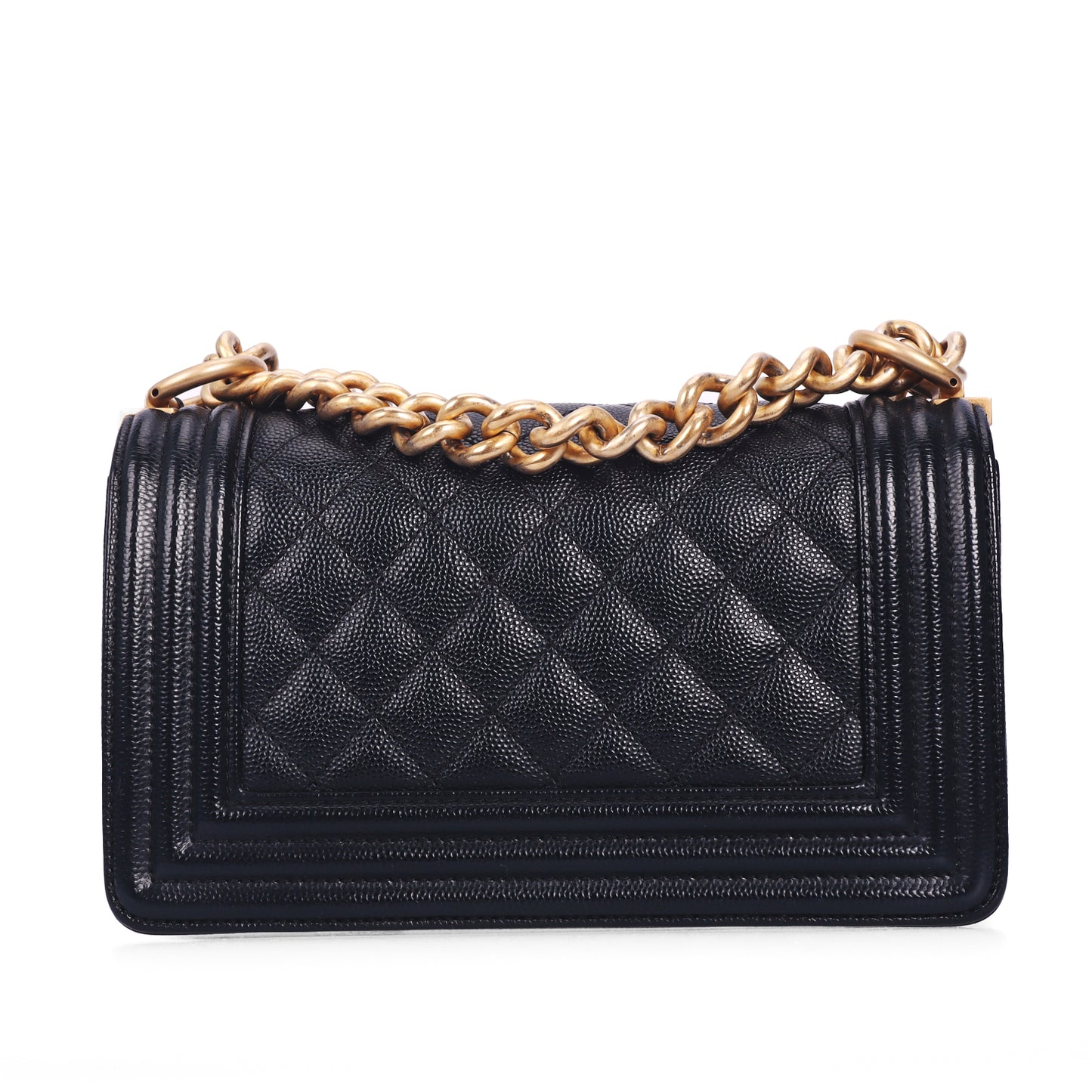 Pre-Owned Chanel BOY Black Calfskin Crossbody Bag 69497919