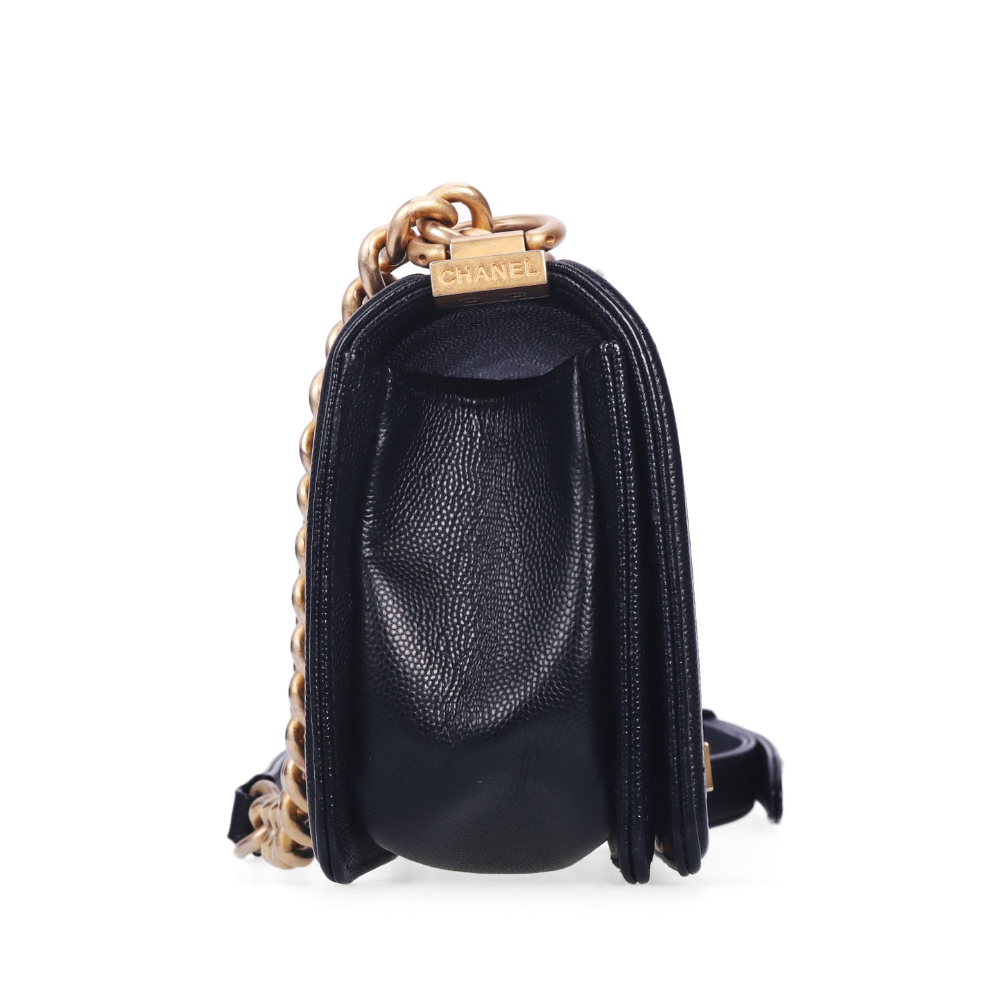 Pre-Owned Chanel BOY Black Calfskin Crossbody Bag 69497919