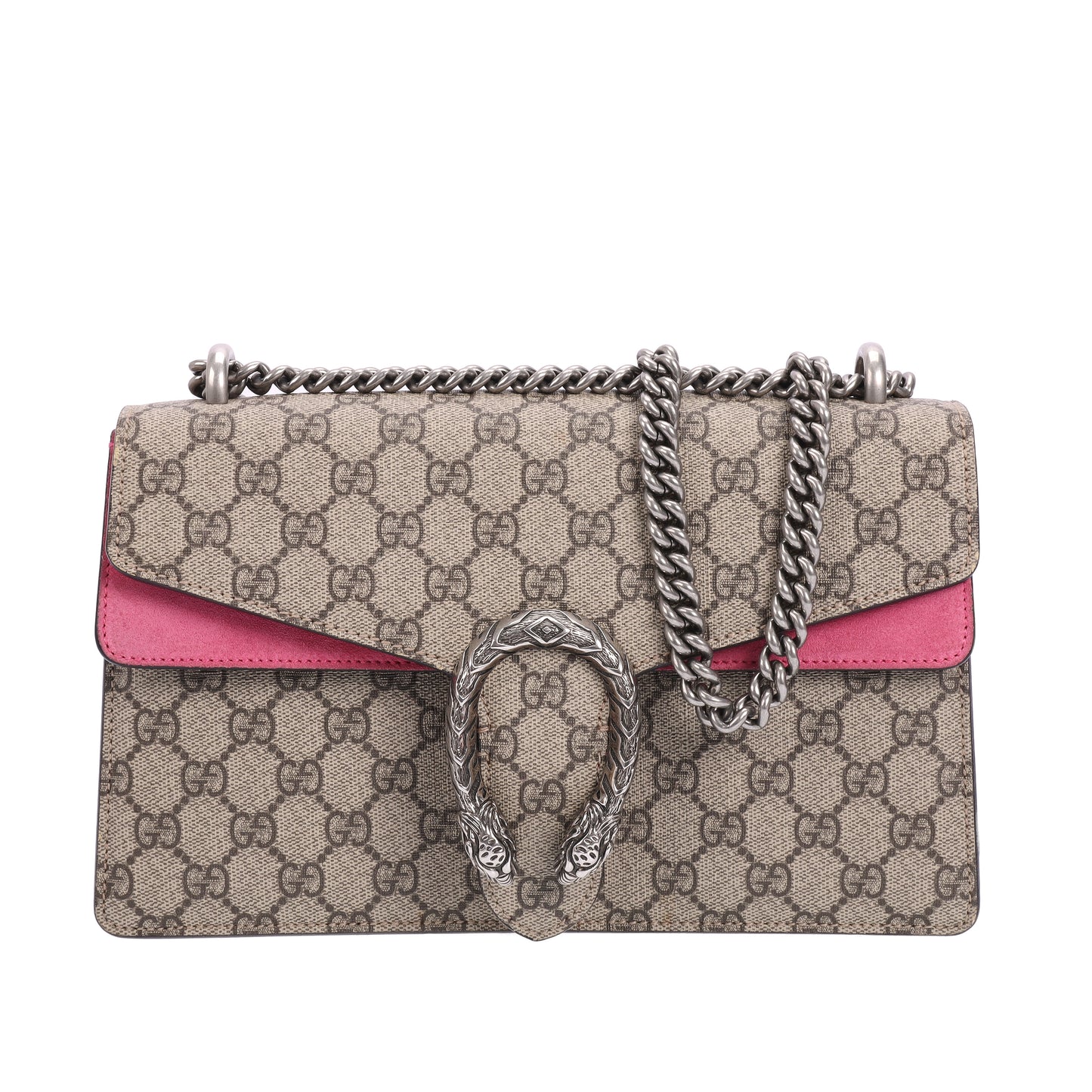 Pre-Owned Gucci Dionysus Beige GG Supreme Coated Canvas Shoulder Bag 69760875