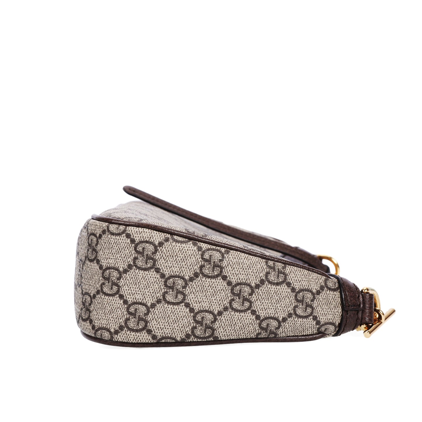 Pre-Owned Gucci Ophidia GG Supreme Canvas Brown Calfskin Shoulder Bag 69893237
