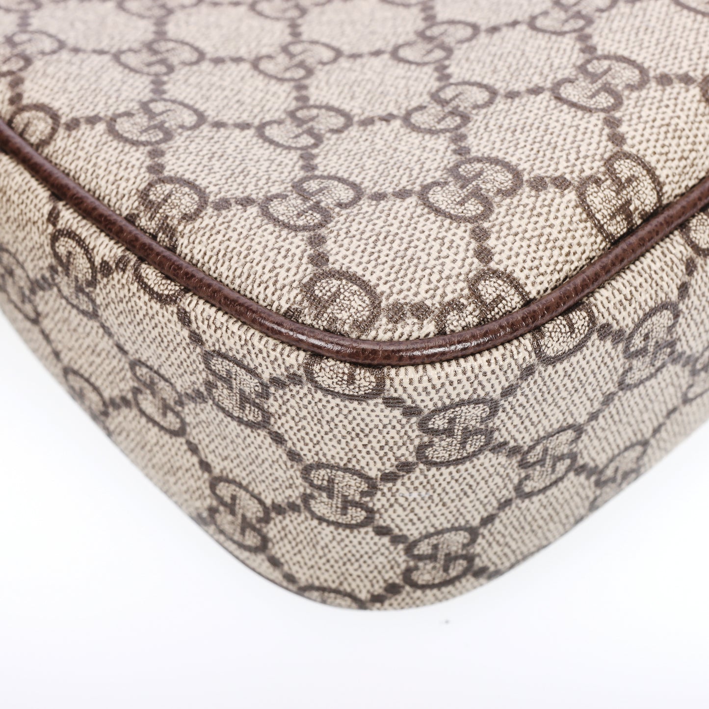 Pre-Owned Gucci Ophidia GG Supreme Canvas Brown Calfskin Shoulder Bag 69893237