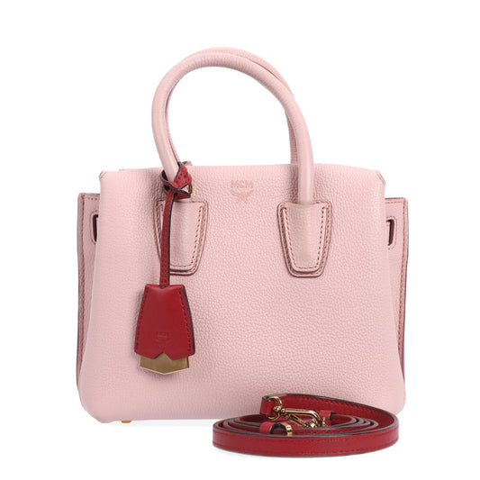 Pre-Owned MCM Milla Pink Leather Crossbody Bag 71521398