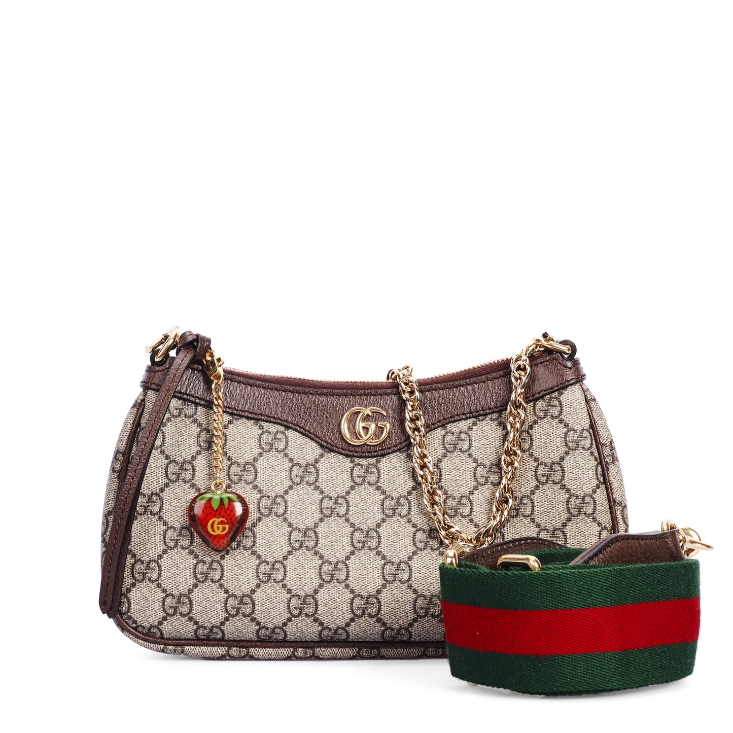 Pre-Owned Gucci Ophidia GG Supreme Canvas Brown Coated Canvas Shoulder Bag 72034991