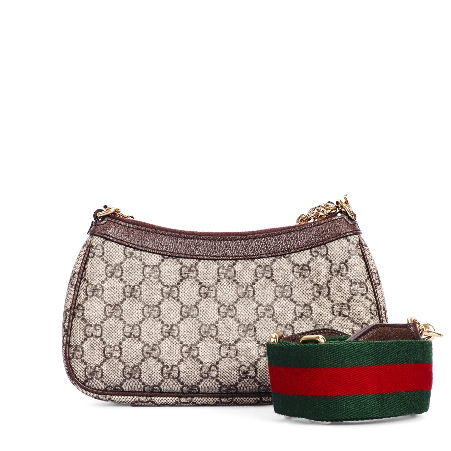 Pre-Owned Gucci Ophidia GG Supreme Canvas Brown Coated Canvas Shoulder Bag 72034991