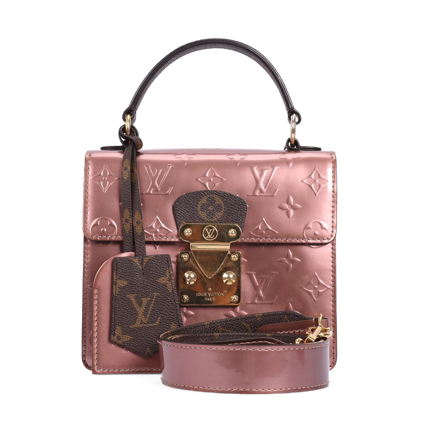 Pre-owned Louis Vuitton Patent Leather Shoulder Bags Spring Street Pink 60100799 hz