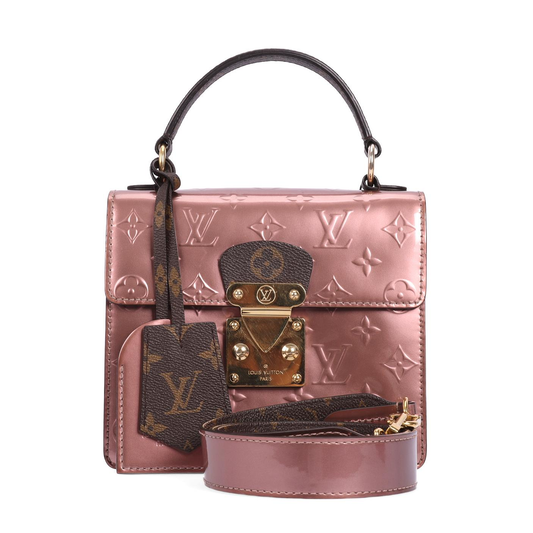 Pre-owned Louis Vuitton Patent Leather Shoulder Bags Spring Street Pink 60100799 hz