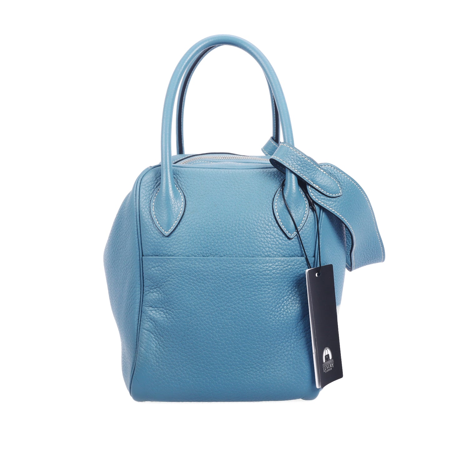 Pre-Owned Hermès Lindy 34 Blue Izmir Taurillon Clemence Calfskin Shoulder Bag 74848874