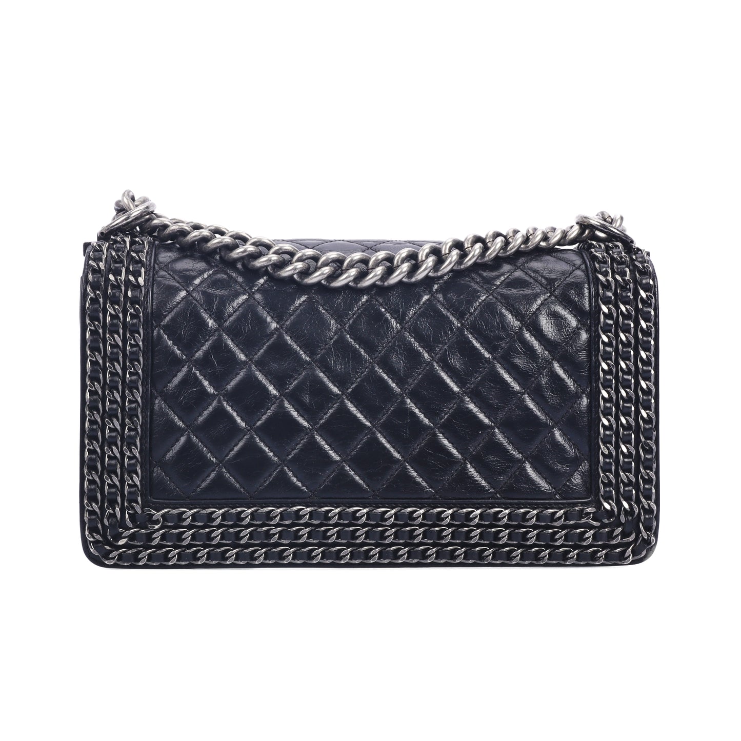 Pre-Owned Chanel Le Boy Black Quilted Calfskin Shoulder Bag 75318684