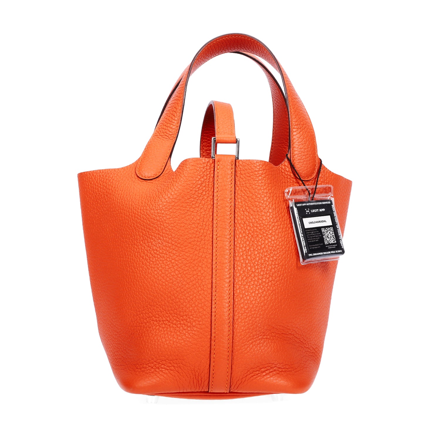 Pre-Owned Hermès Picotin Lock 18 Feu Togo Leather Shoulder Bag  77147328 c