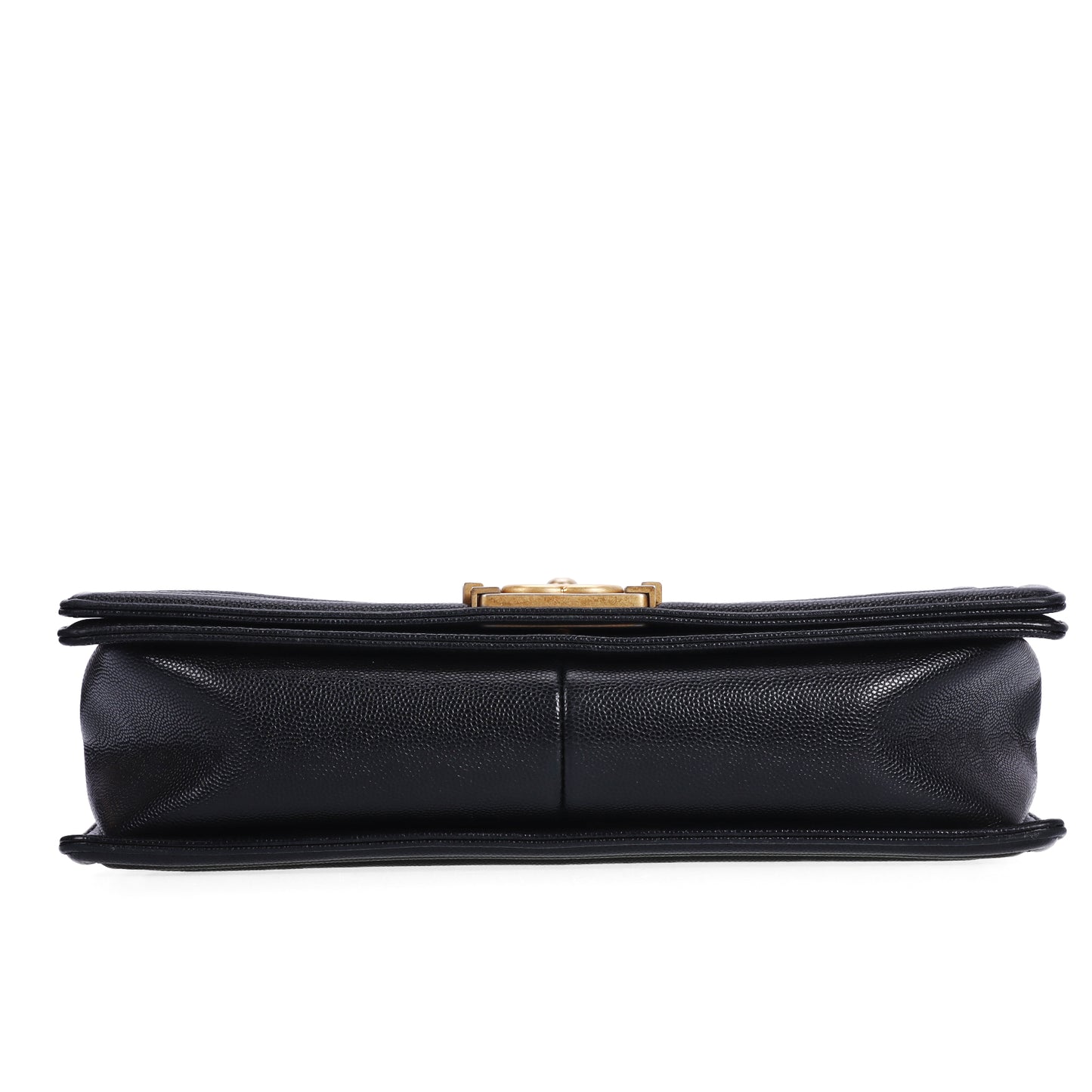 Pre-Owned Chanel Boy Medium Size Black Calfskin Shoulder Bag  77230908