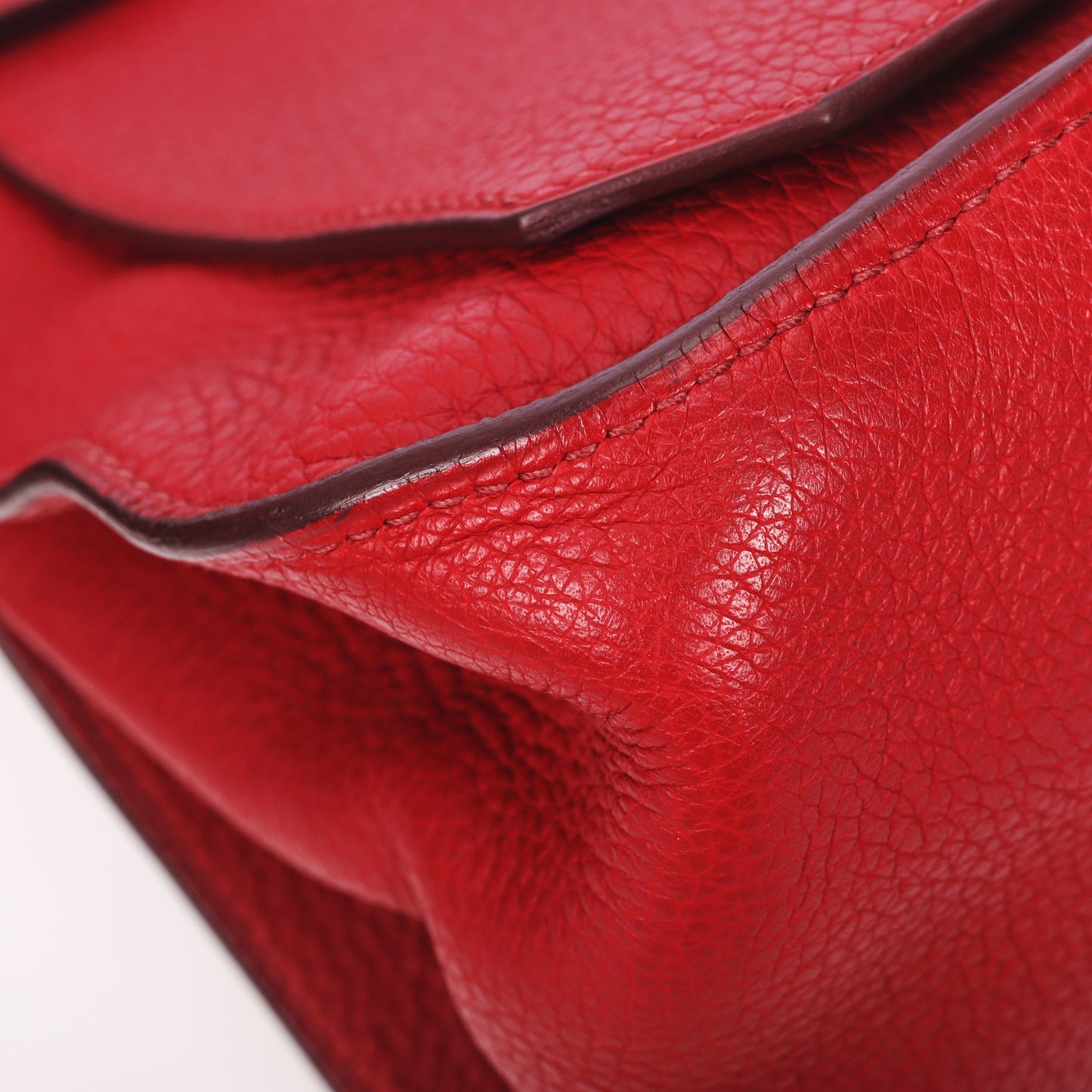 Pre-Owned Hermès Jypsiere Rouge Taurillon Clemence Calfskin Leather Shoulder Bag 78328648 C