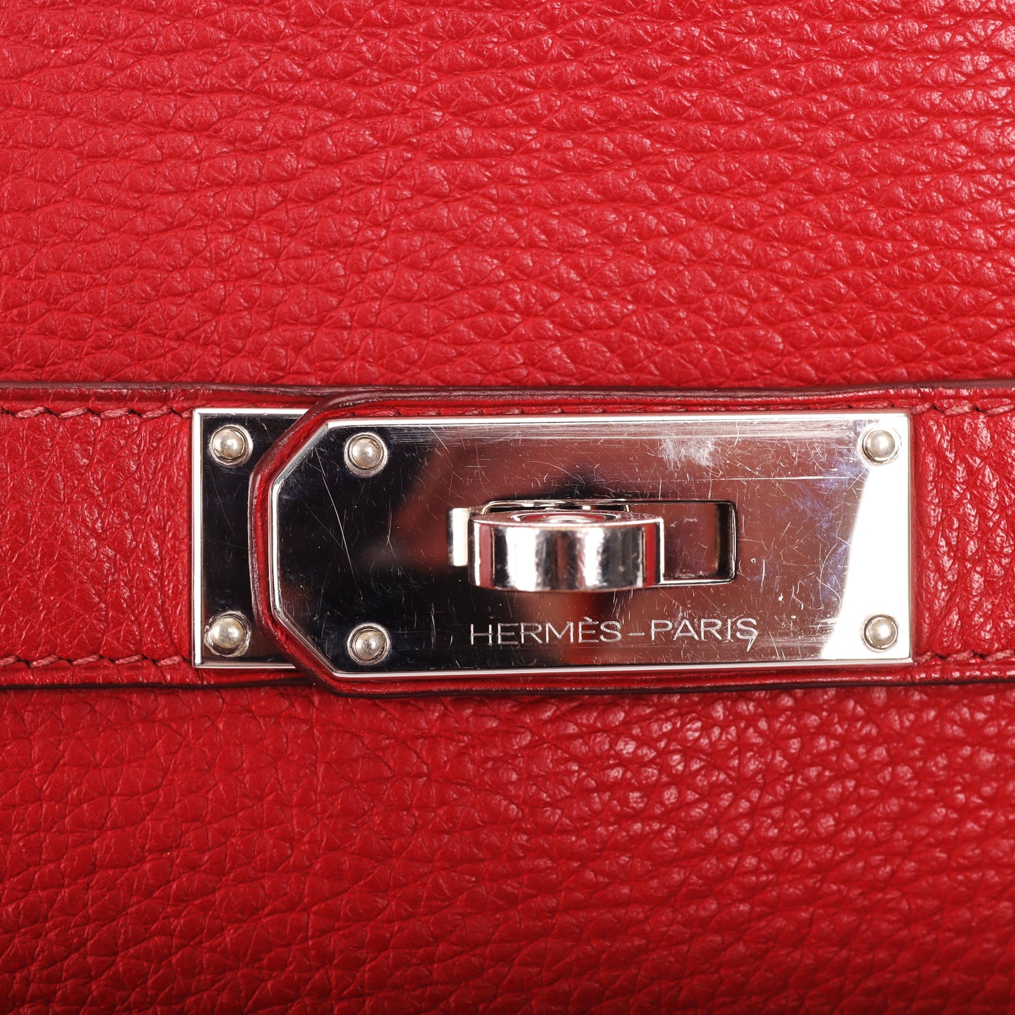 Pre-Owned Hermès Jypsiere Rouge Taurillon Clemence Calfskin Leather Shoulder Bag 78328648 C