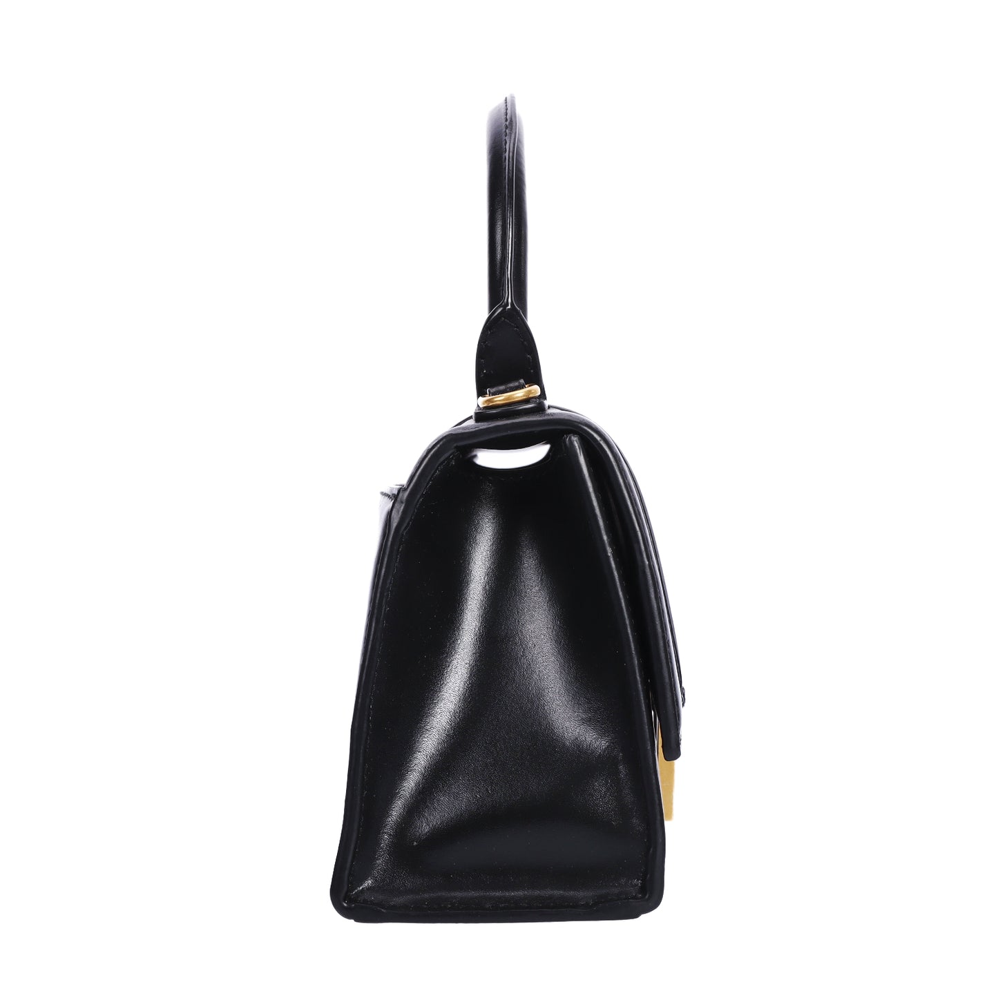 Pre-Owned Balenciaga Hourglass Black Calfskin Shoulder Bag 78430933