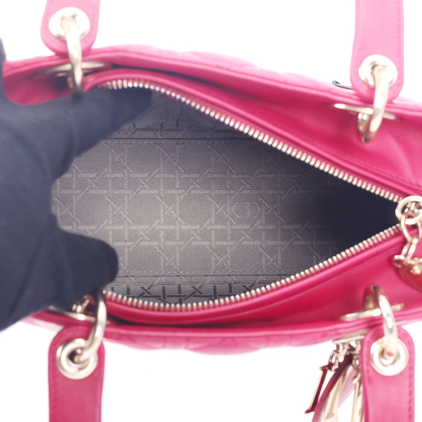 Pre-Owned Dior Lady Dior Pink Lambskin 78648626