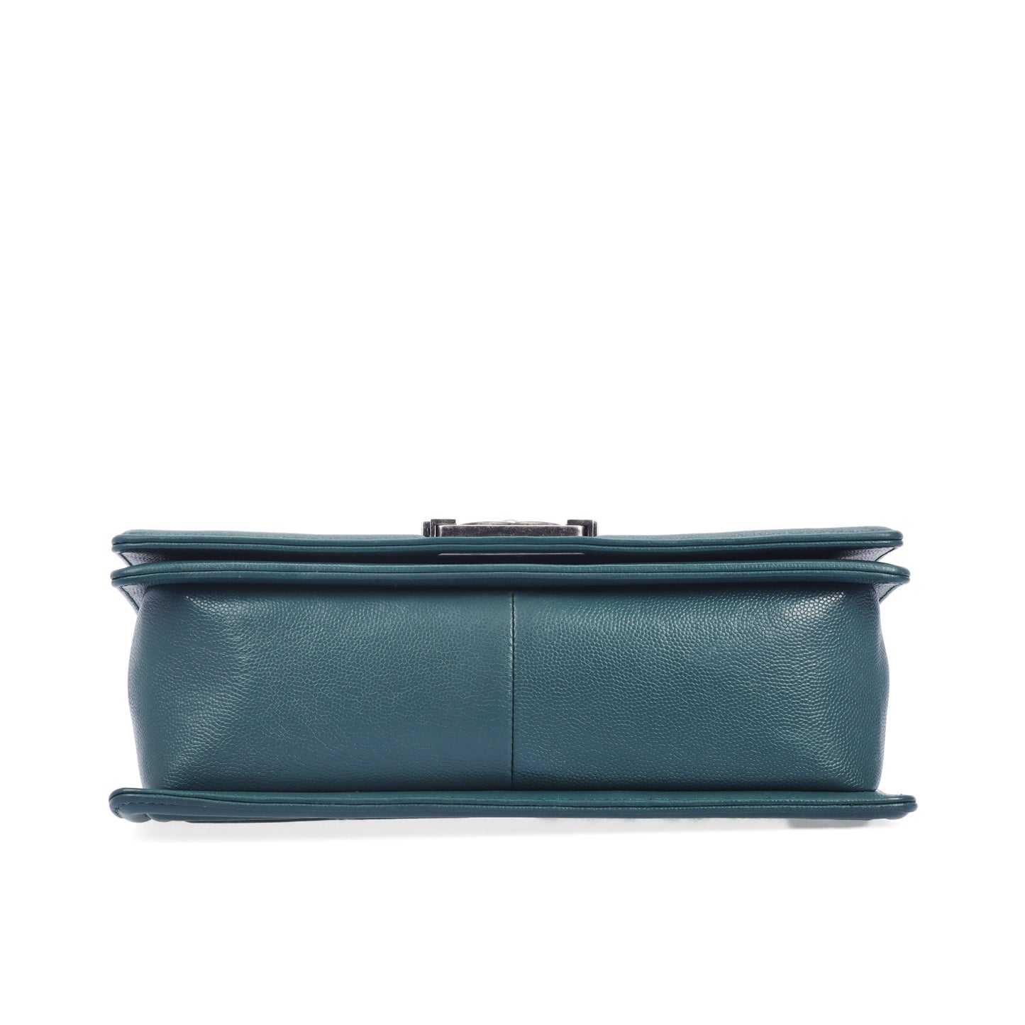 Pre-Owned Chanel Boy Flap Blue-Green Calfskin Shoulder Bag 78818248 lkz
