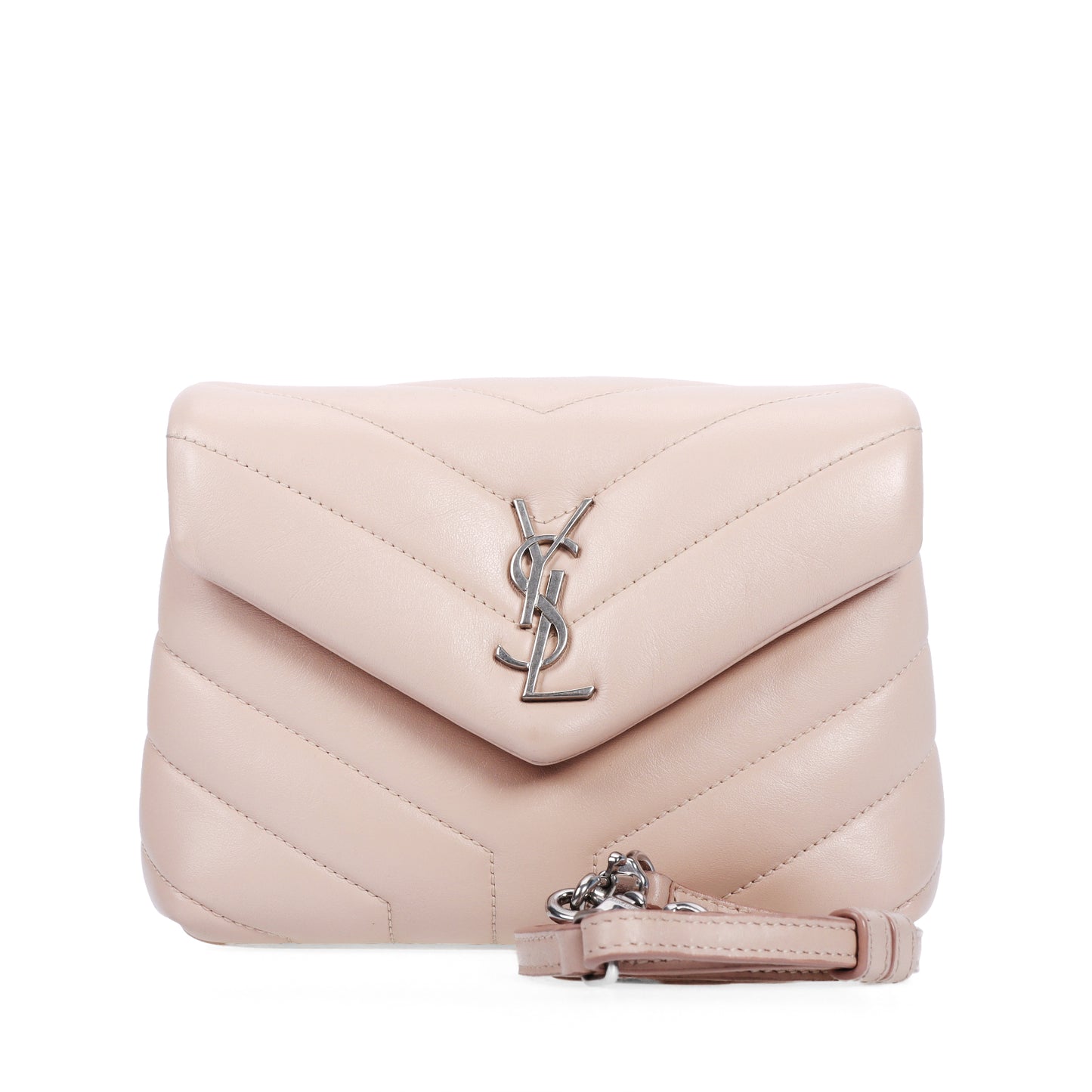 Pre-Owned Saint Laurent Loulou Nude Calfskin Shoulder Bag 79218823