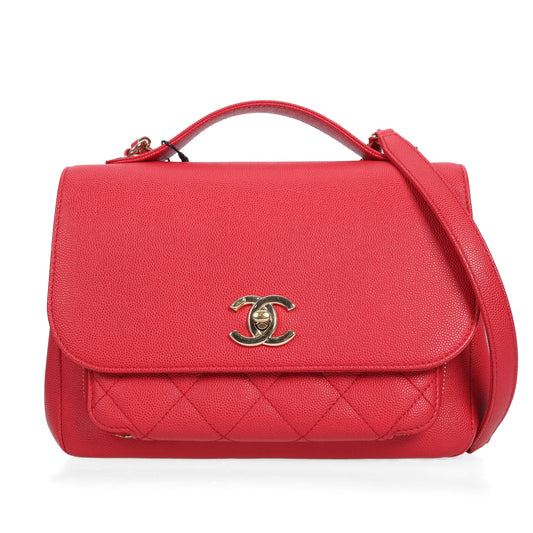 pre-owned chanel business affinity Fuchsia caviar leather crossbody bag 79980174