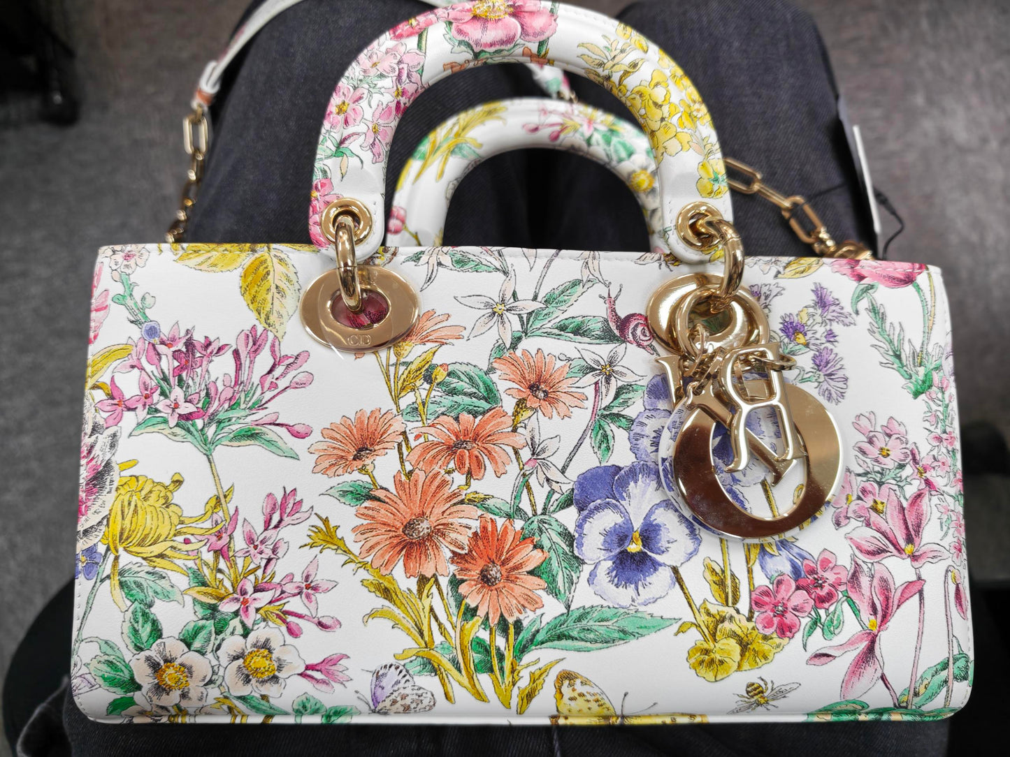 Pre-owned Dior Lady D-joy white Leather Bag 69366903