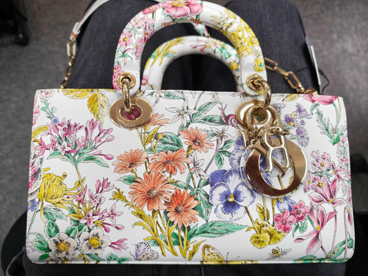 Pre-owned Dior Lady D-joy white Leather Bag 69366903