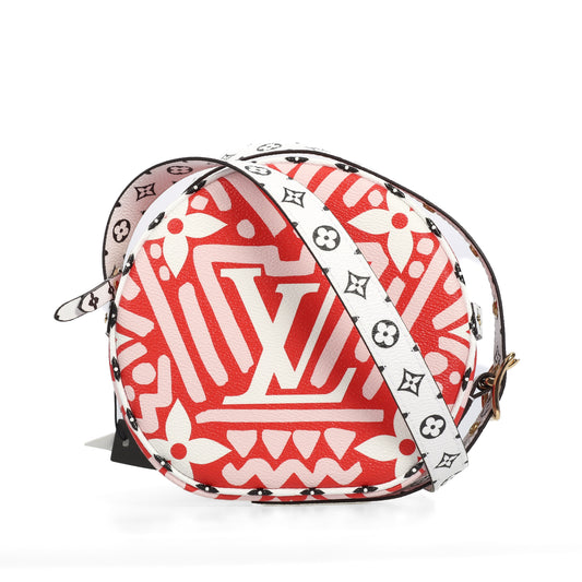 Pre-Owned Louis Vuitton Red Coated Canvas Crossbody Bag 83269206 yy