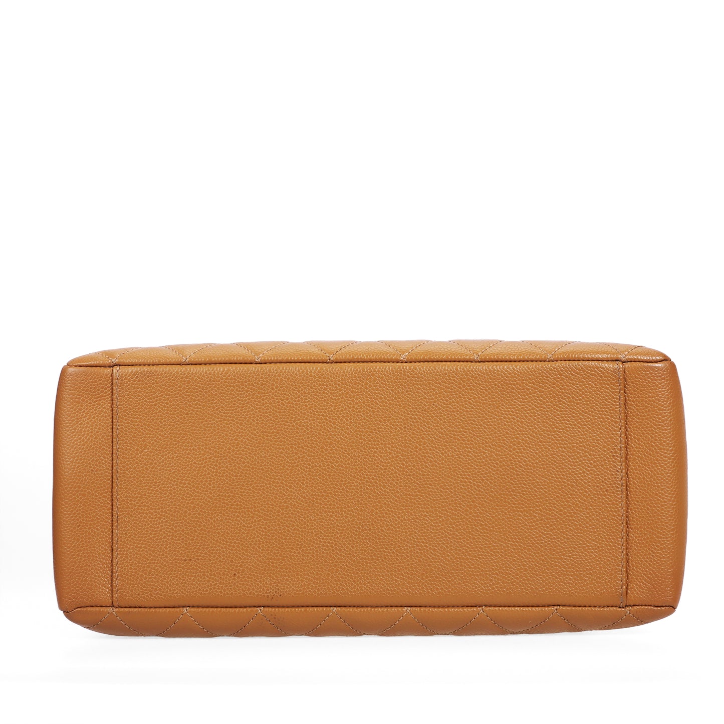 Pre-Owned Chanel Grand Shopping Tote GST Gold Quilted Caviar Calfskin Leather Shoulder Bag 83985960