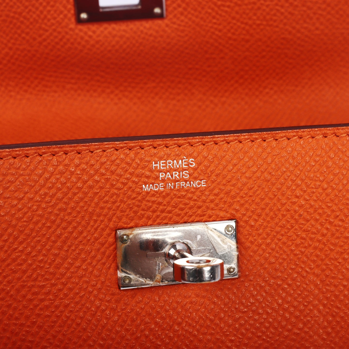 Pre-Owned Hermès Kelly Wallet Orange Epsom Calfskin Leather Wallet 84664389
