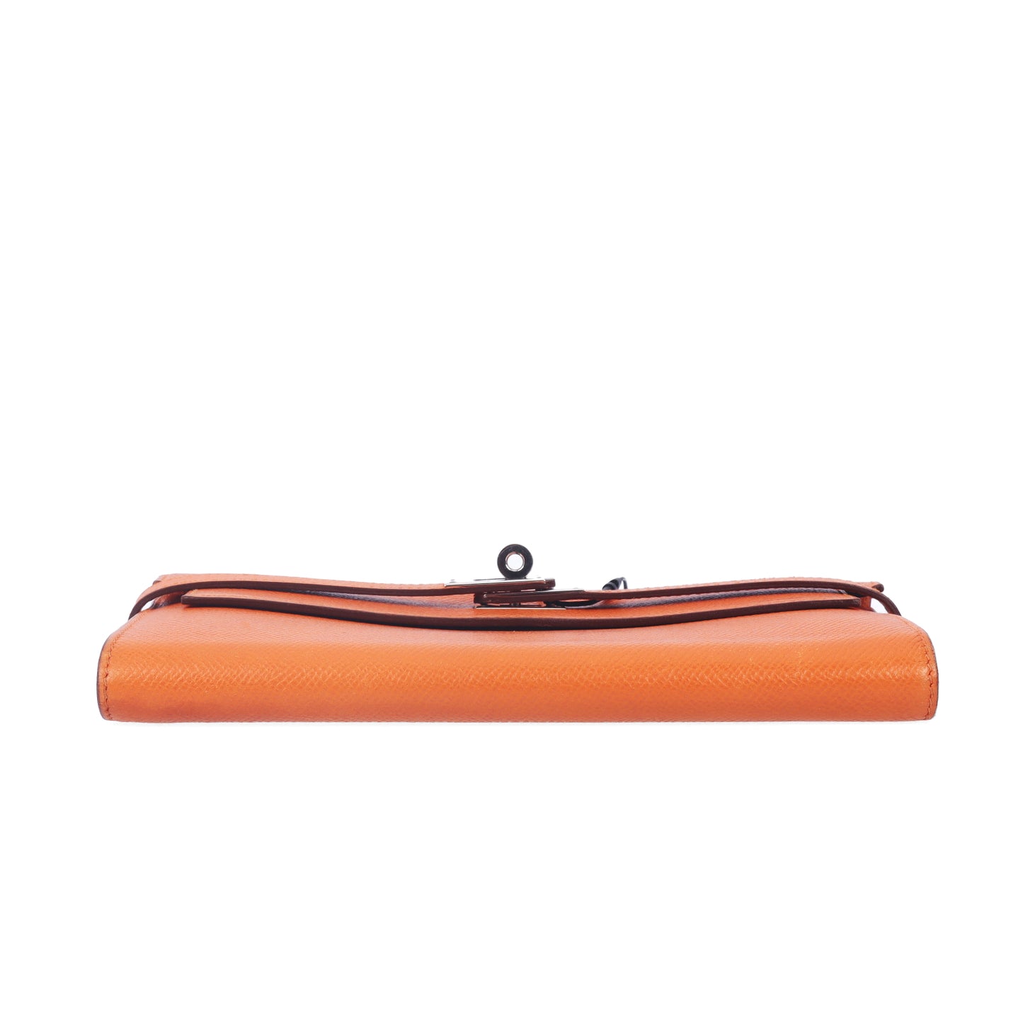 Pre-Owned Hermès Kelly Wallet Orange Epsom Calfskin Leather Wallet 84664389
