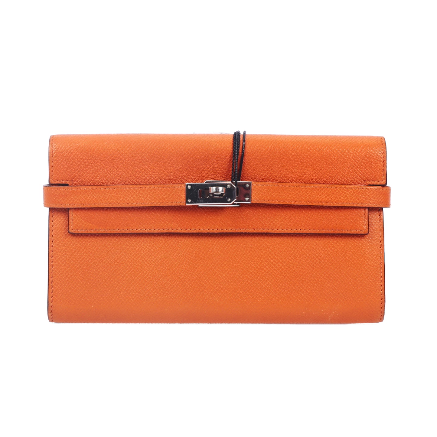 Pre-Owned Hermès Kelly Wallet Orange Epsom Calfskin Leather Wallet 84664389
