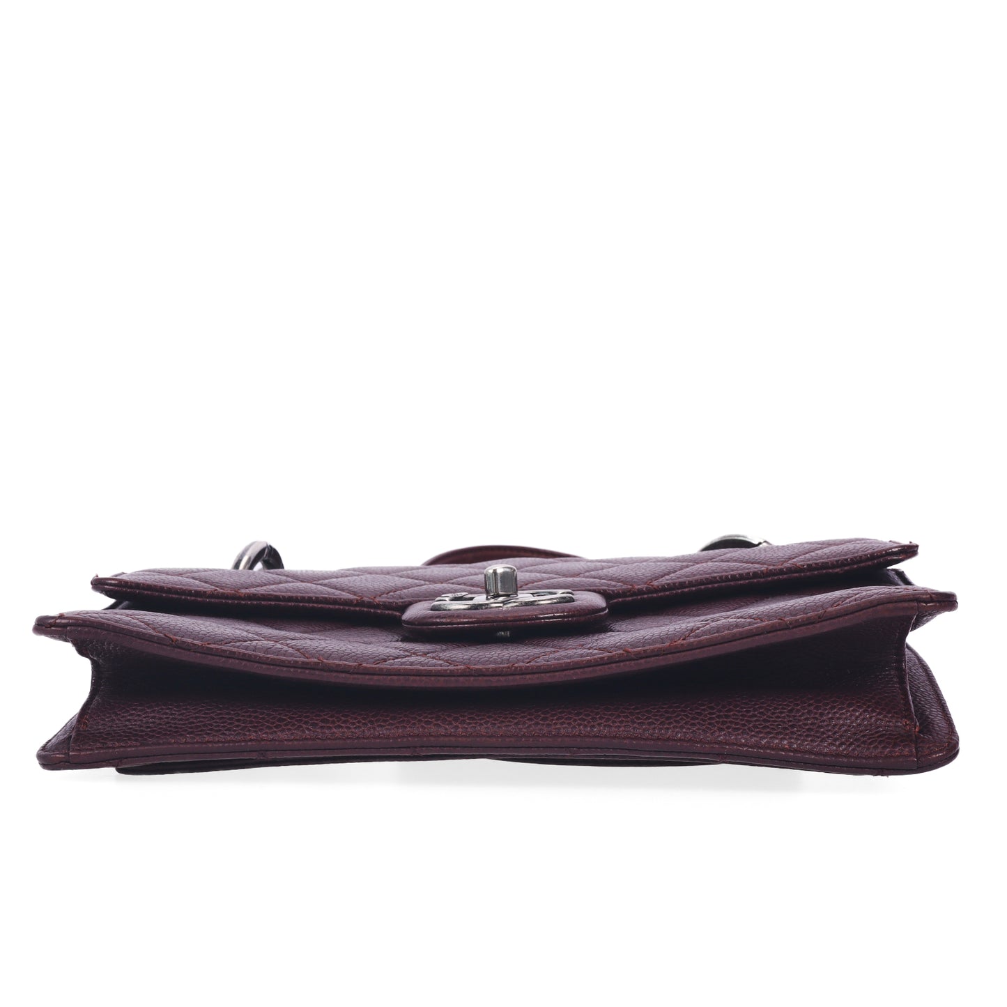 Pre-Owned Chanel Burgundy Quilted Caviar Calfskin Crossbody Bag 84832905