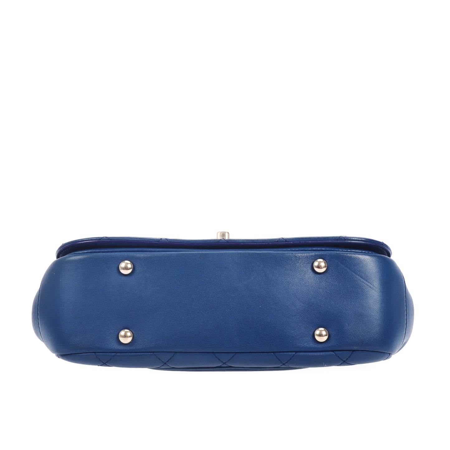 Pre-Owned Chanel  CC Blue Quilted Leather Crossbody Bag 84949392