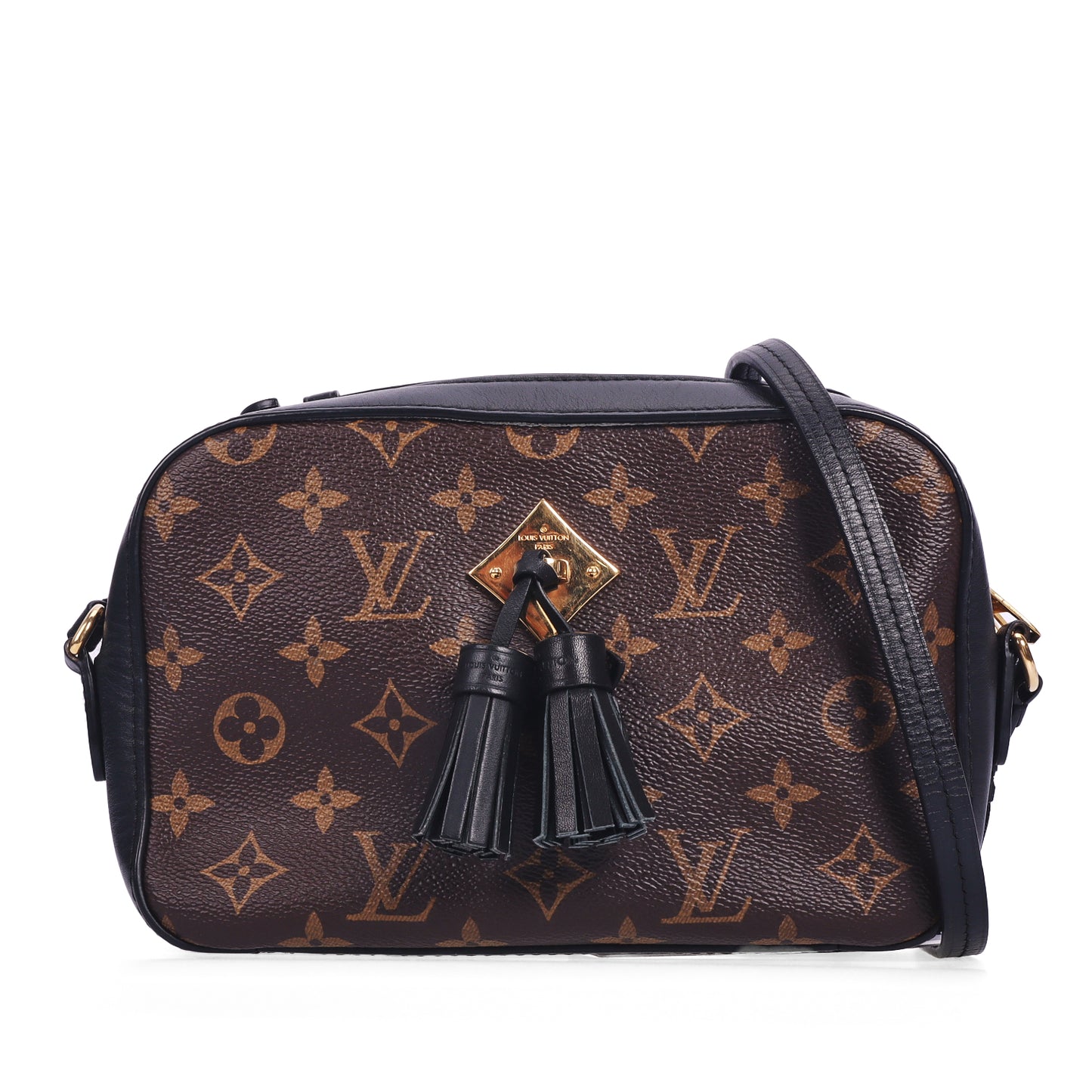 Pre-Owned Louis Vuitton Saintonge Brown Monogram Coated Canvas Calfskin Crossbody Bag 85273751