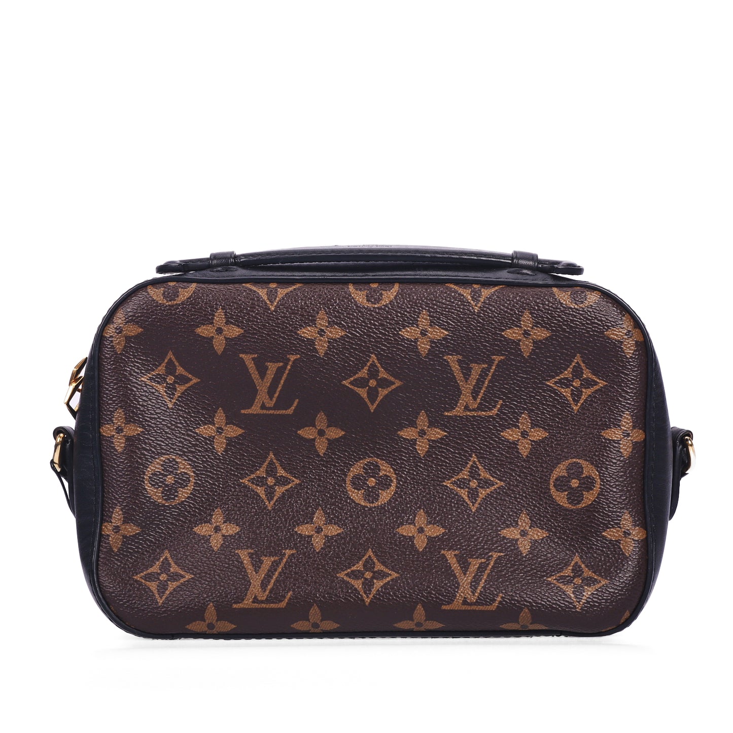 Pre-Owned Louis Vuitton Saintonge Brown Monogram Coated Canvas Calfskin Crossbody Bag 85273751
