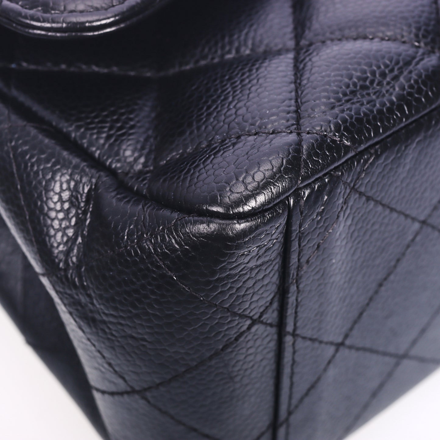 Pre-Owned Chanel Classic Flap Maxi Black Calfskin Shoulder Bag 88890681 c