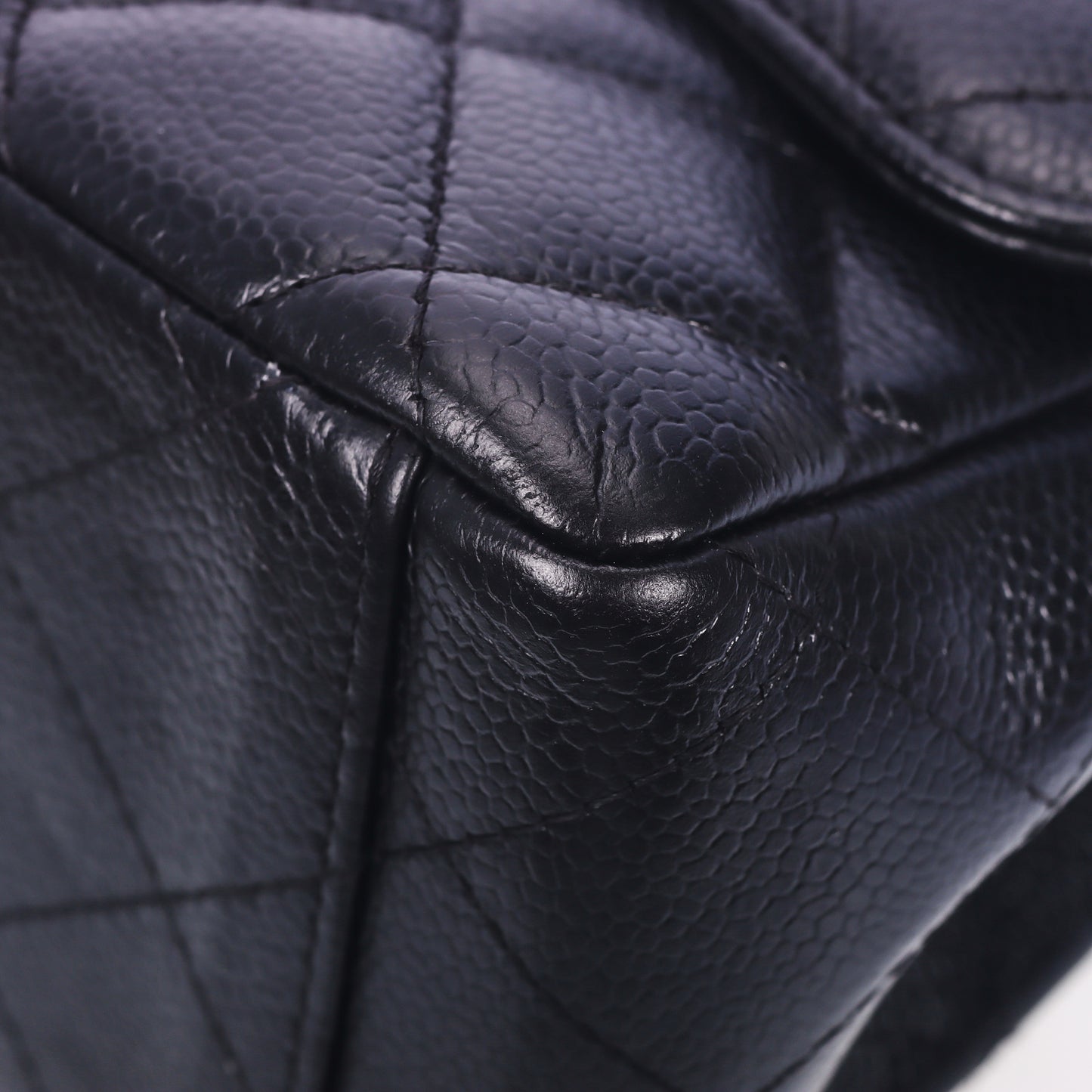 Pre-Owned Chanel Classic Flap Maxi Black Calfskin Shoulder Bag 88890681 c