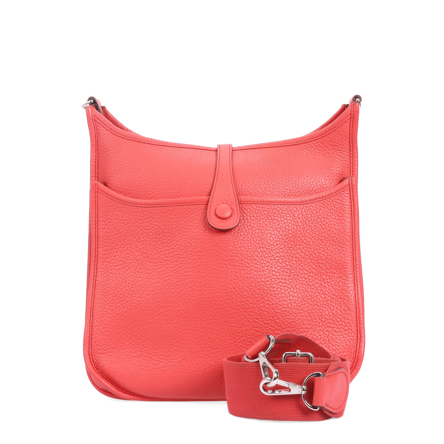 Pre-Owned Hermès Evelyne Rouge Calfskin Crossbody Bag 90862722