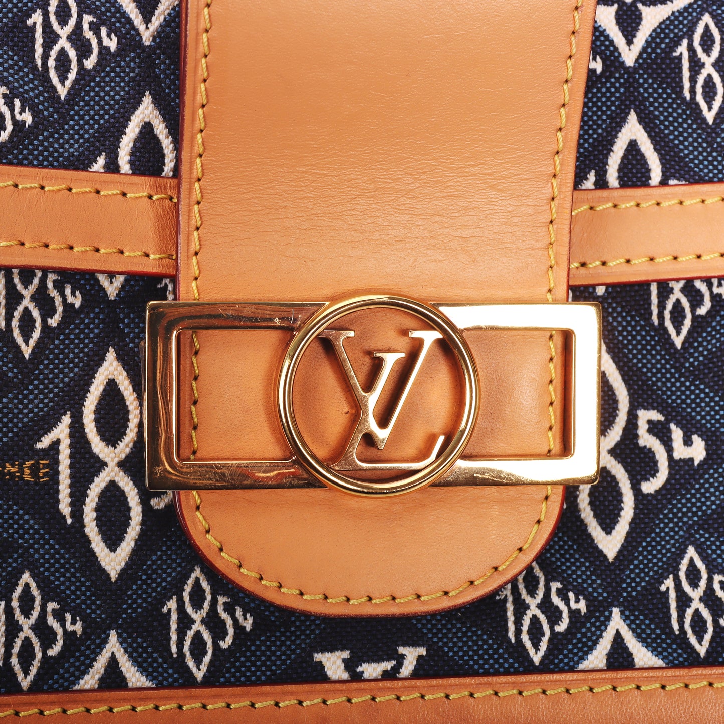 Pre-Owned Louis Vuitton Since 1854 Dauphine Blue Jacquard Calfskin Shoulder Bag 91662339