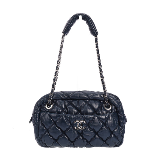 Pre-Owned Chanel Navy Blue Quilted Leather Shoulder Bag 93870120