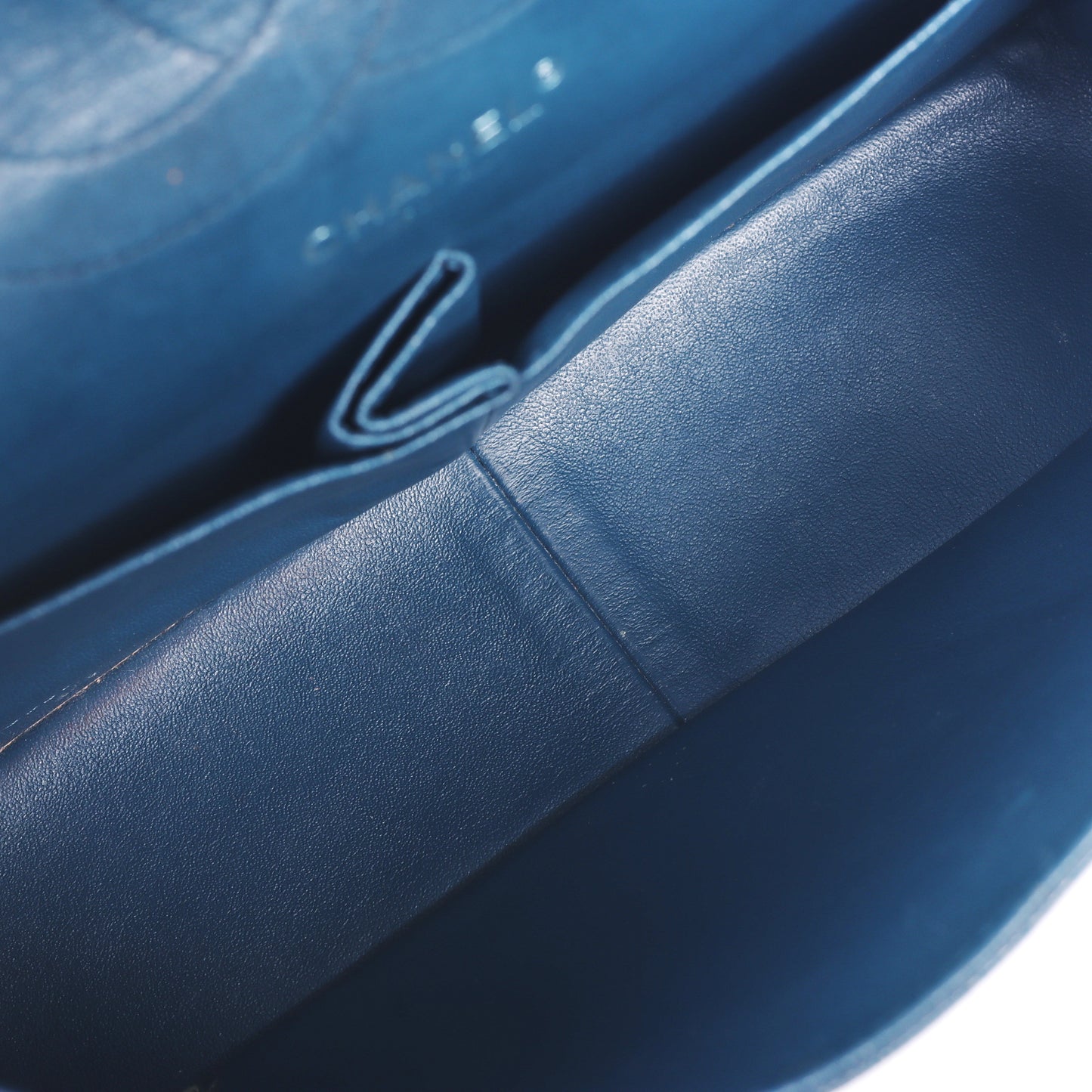 Pre-Owned Chanel Classic Flap Jumbo Dark Green Quilted Caviar Calfskin Leather Shoulder Bag 93953107